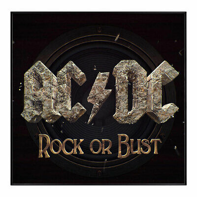 Ac/dc "rock Or Bust" Framed Album Cover Artwork Wall Art
